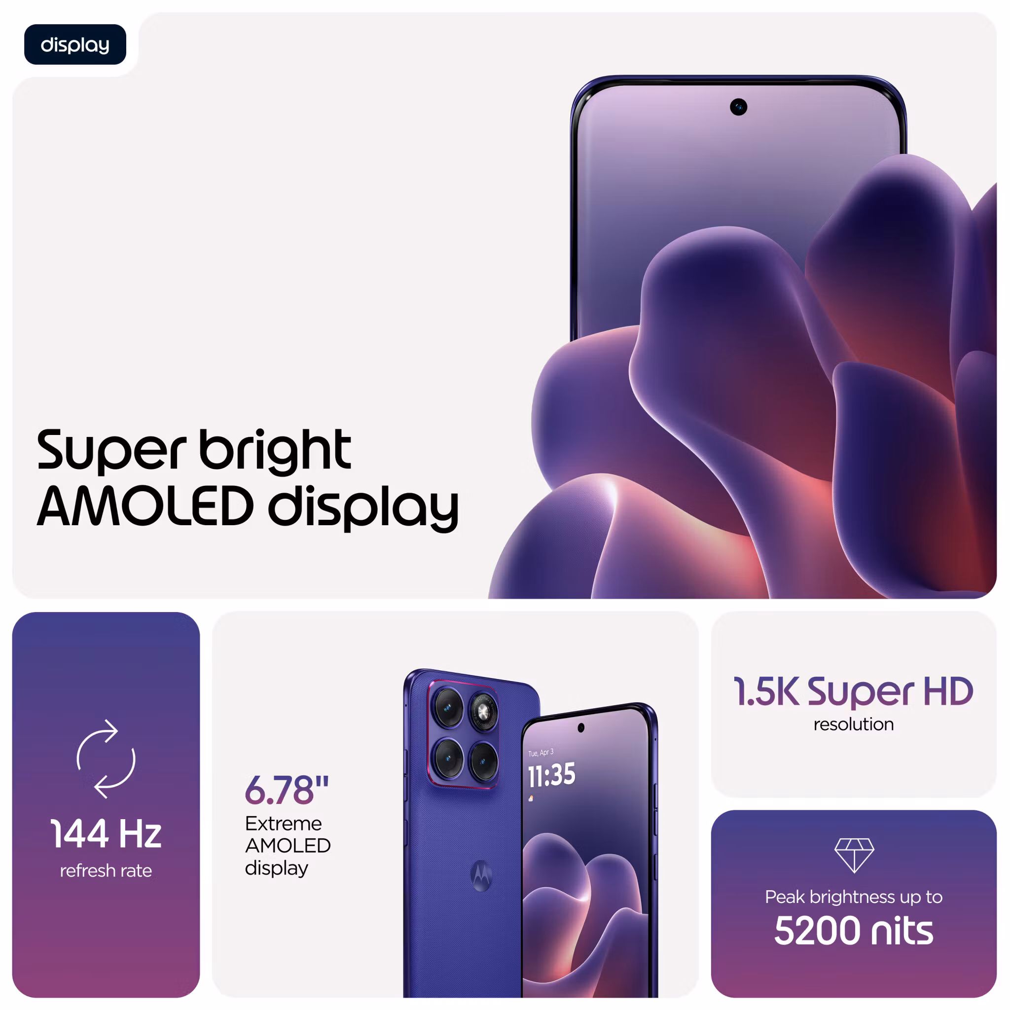 Motorola edge 70 fusion 17,2 cm (6,78") Dual SIM Android 16.0 5G USB Type-C 12 GB 256 GB 7000 mAh Violet