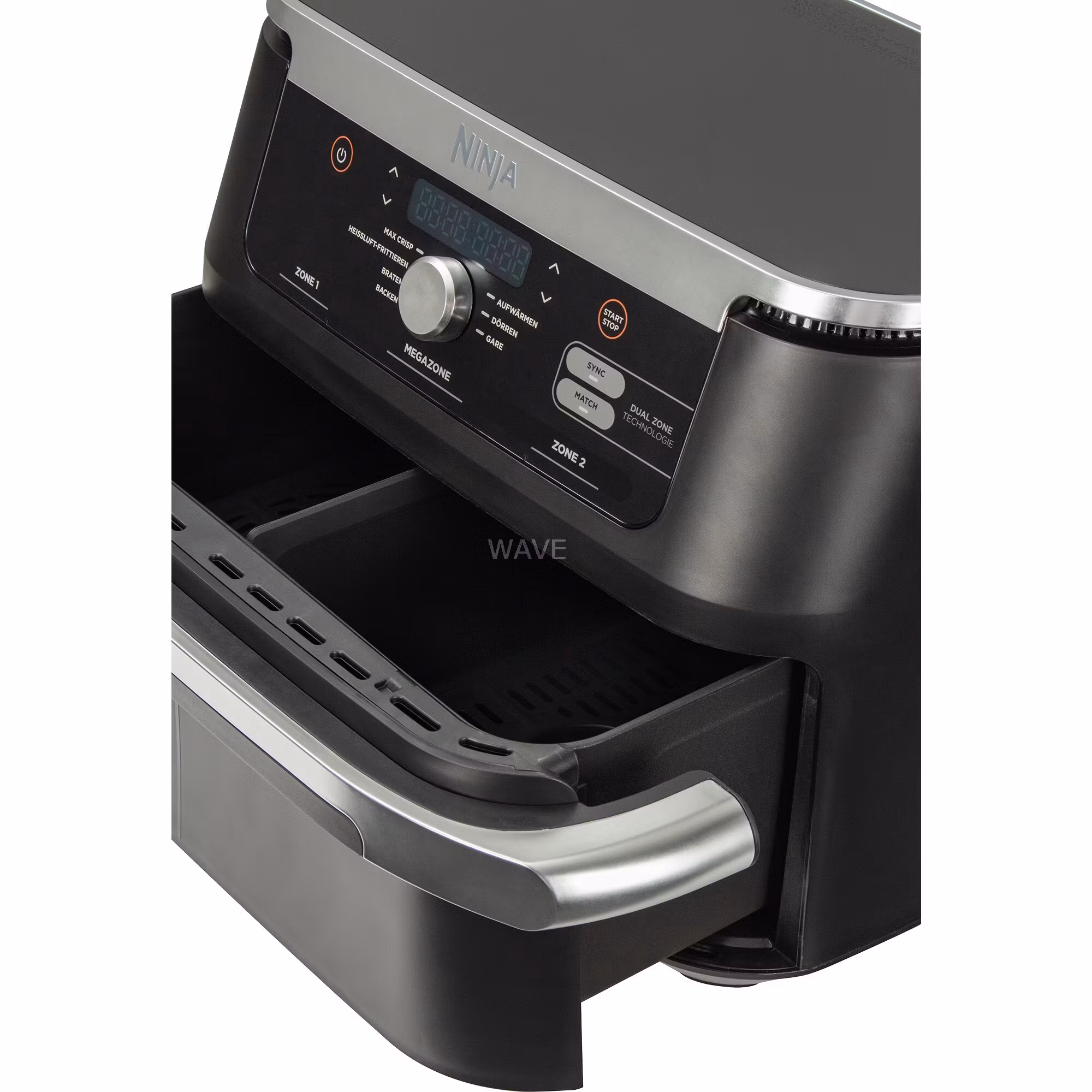 Ninja Foodi FlexDrawer varmluftsfritös AF500EU (svart/rustfritt stål, 2,470 watt, korg 10.4 liter, delbar)