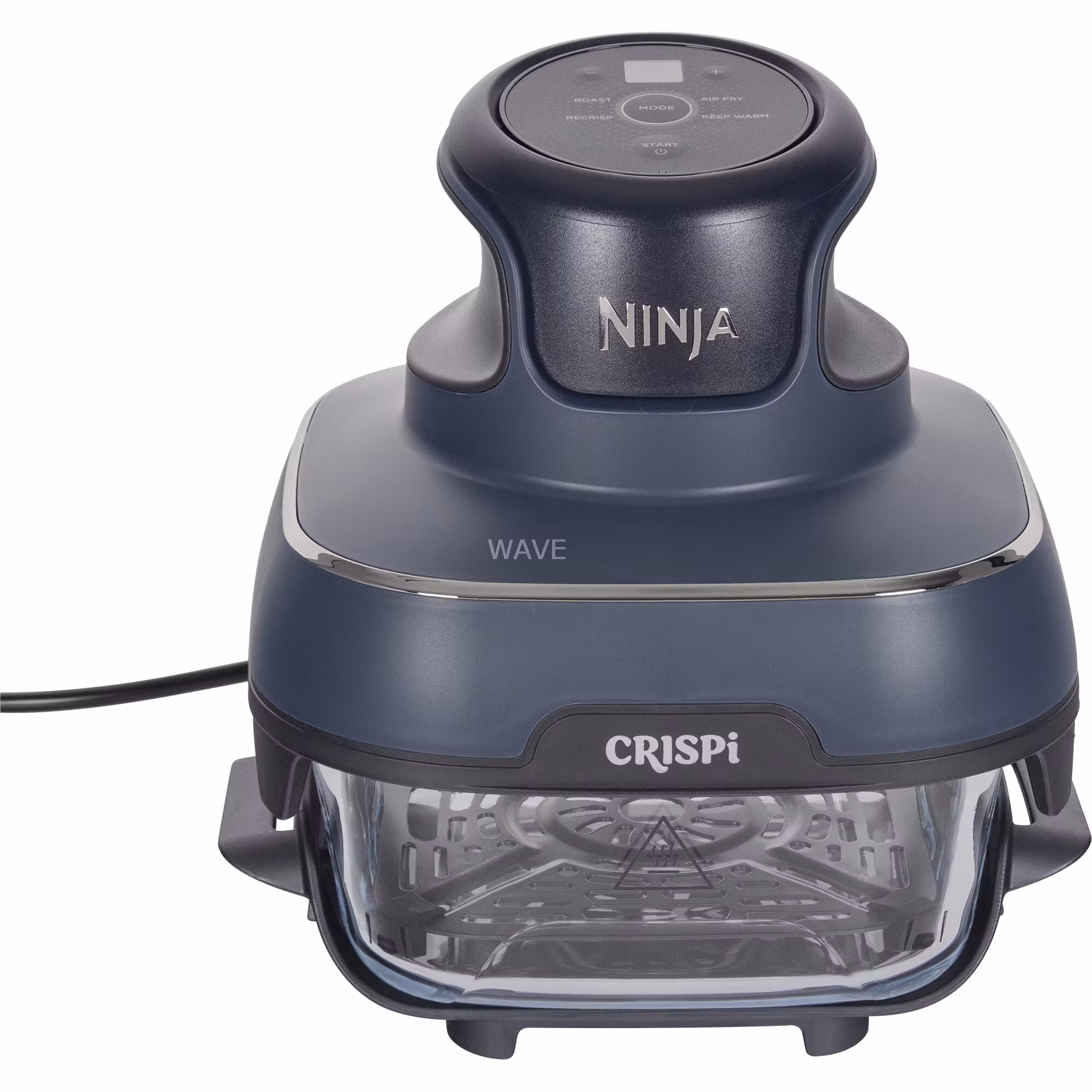Ninja CRISPi 4-i-1 portabel glas airfryer "Cyber Space" mörkblå/transparent, 1 700 watt, 2 korgar 1,4 och 3,8 liter