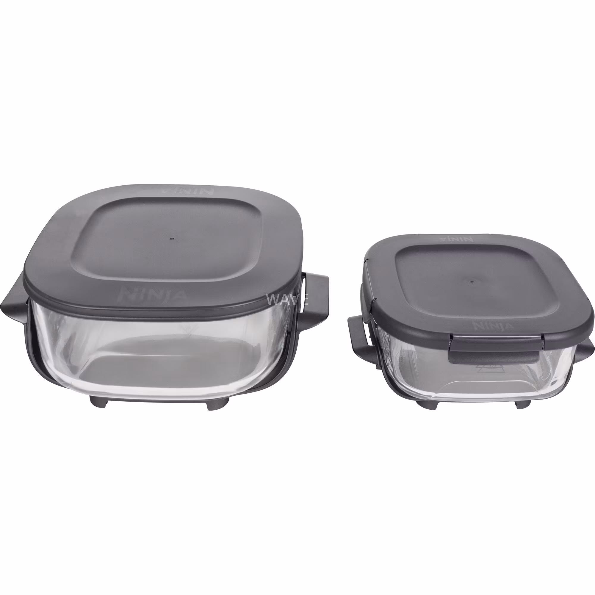 Ninja CRISPi 4-i-1 portabel glas airfryer "Cyber Space" mörkblå/transparent, 1 700 watt, 2 korgar 1,4 och 3,8 liter