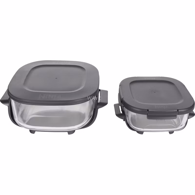Ninja CRISPi 4-i-1 portabel glas airfryer "Cyber Space" mörkblå/transparent, 1 700 watt, 2 korgar 1,4 och 3,8 liter