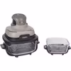 Ninja CRISPi 4‑in‑1 bärbar glas‑airfryer ”Stone” grå/transparent, 1 700 watt, 2 korgar 1,4 och 3,8 liter