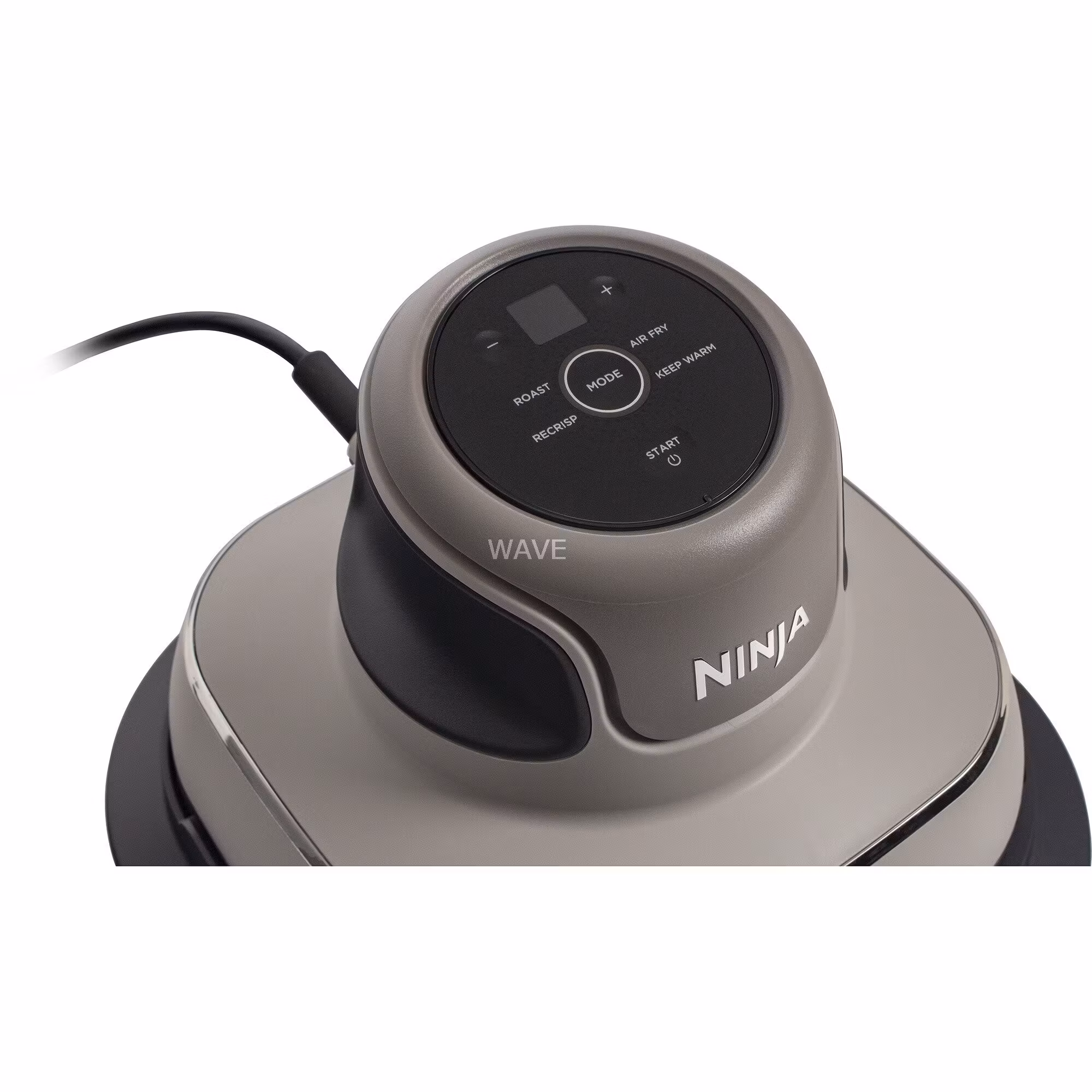 Ninja CRISPi 4‑in‑1 bärbar glas‑airfryer ”Stone” grå/transparent, 1 700 watt, 2 korgar 1,4 och 3,8 liter