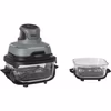 Ninja CRISPi 4‑i‑1 bärbar glas‑airfryer ”Sage” grå‑grön/transparent, 1 700 W, 2 korgar 1,4 och 3,8 liter