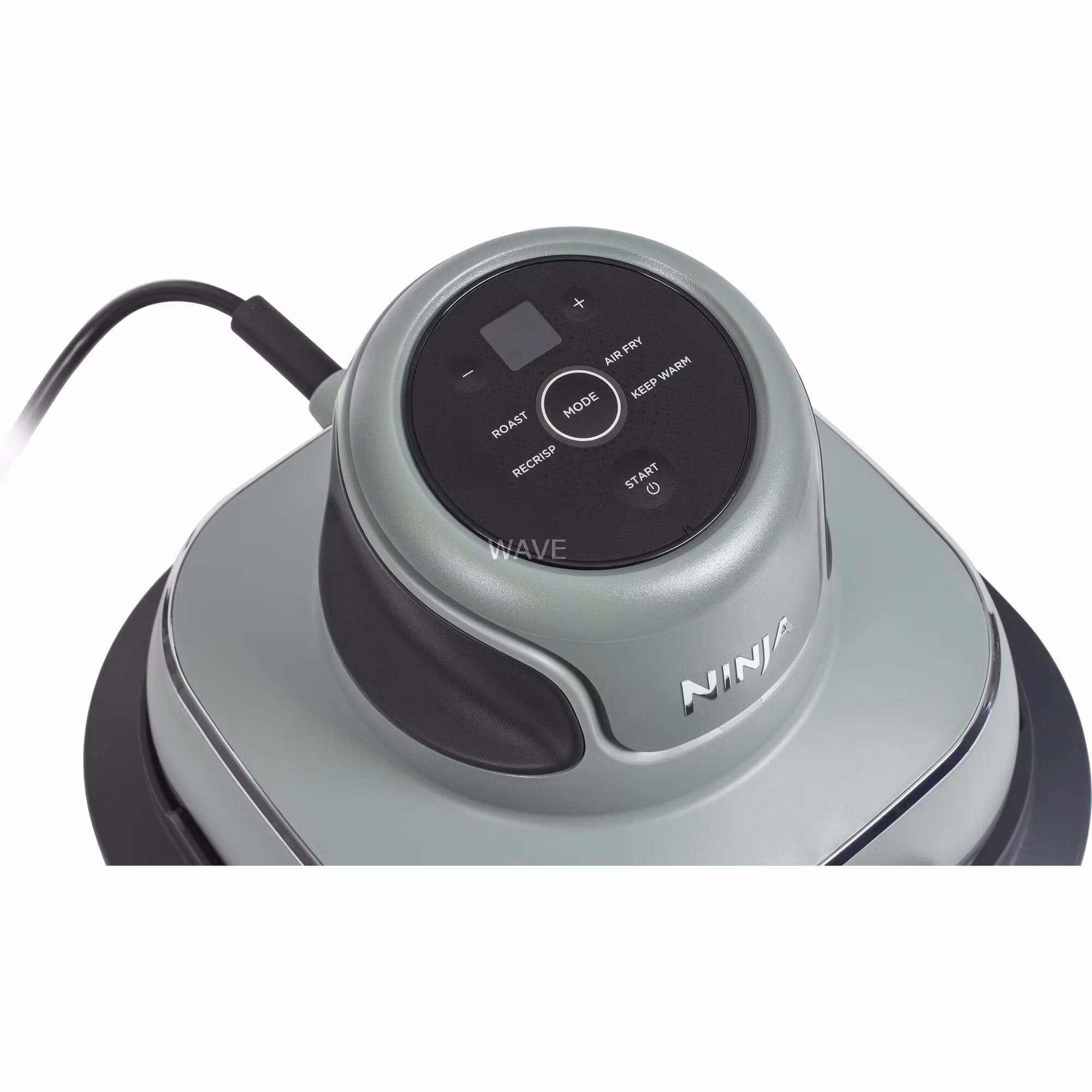 Ninja CRISPi 4‑i‑1 bärbar glas‑airfryer ”Sage” grå‑grön/transparent, 1 700 W, 2 korgar 1,4 och 3,8 liter