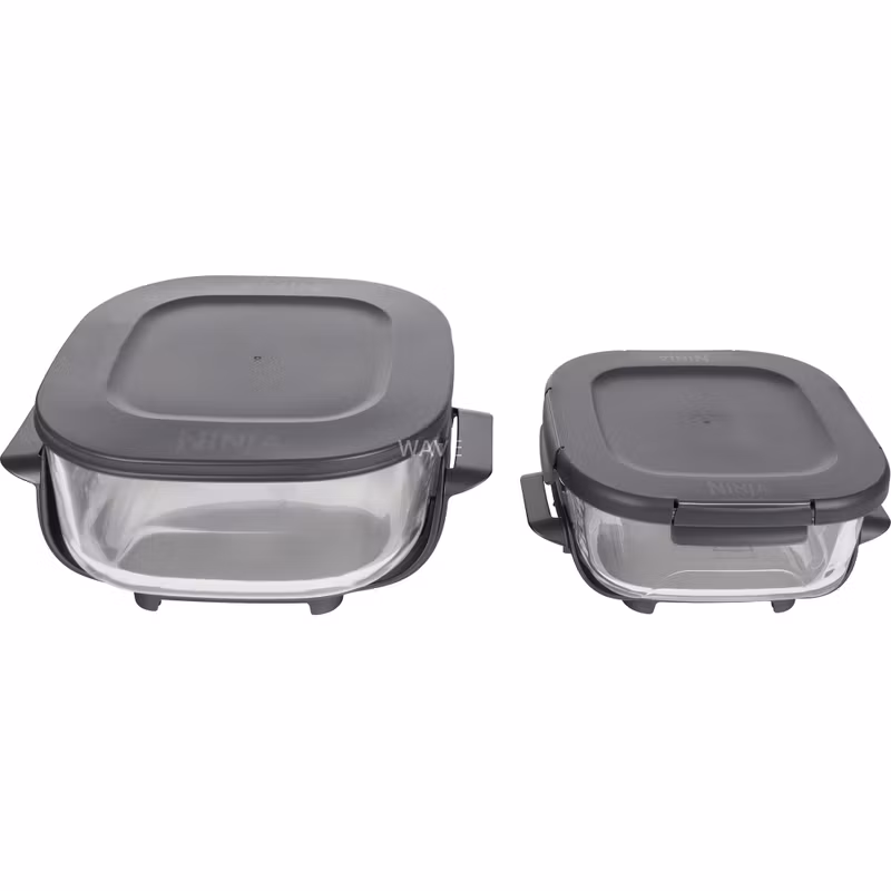 Ninja CRISPi 4‑i‑1 bärbar glas‑airfryer ”Sage” grå‑grön/transparent, 1 700 W, 2 korgar 1,4 och 3,8 liter