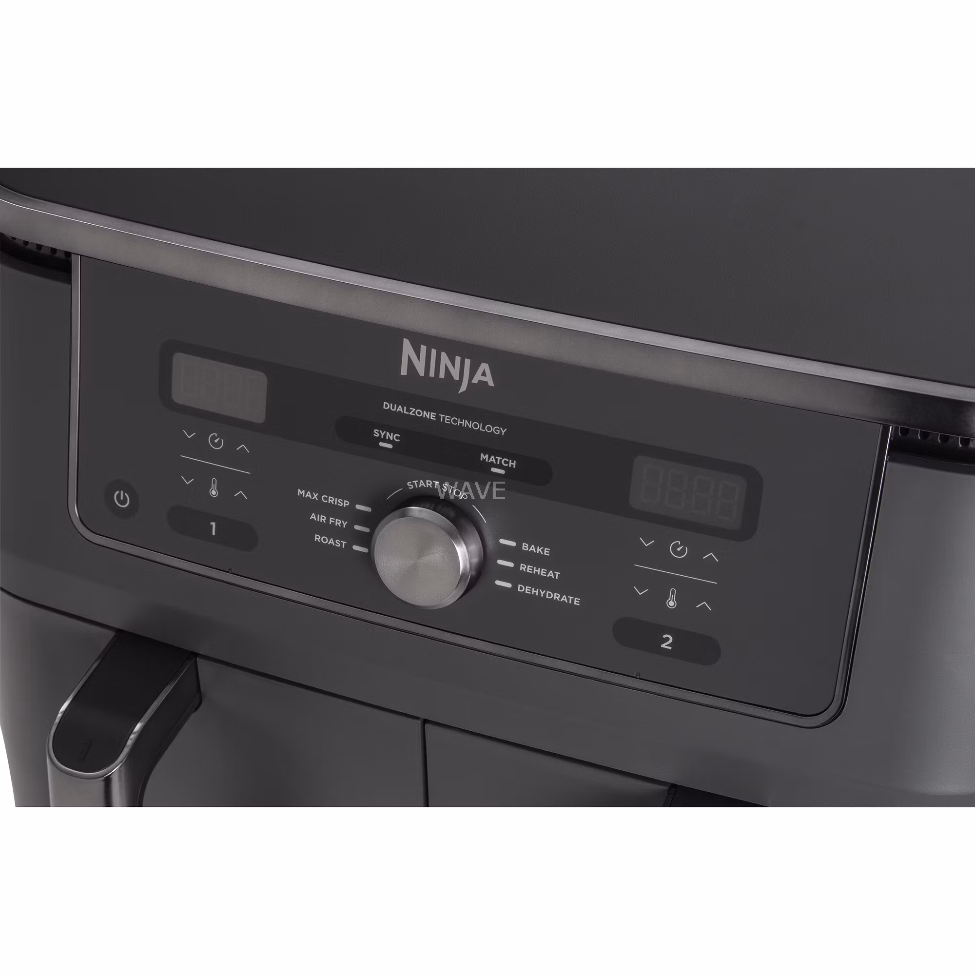 Ninja MAX 6‑i‑1 Dual Zone varmluftsfritös DZ400EU (grå, 2 470 W, 2 korgar à 4,75 liter)