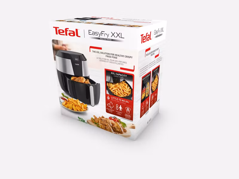 Tefal Easy Fry EY701D varmluftsfritös 5,6 L fristående 1850 W svart, rostfritt stål