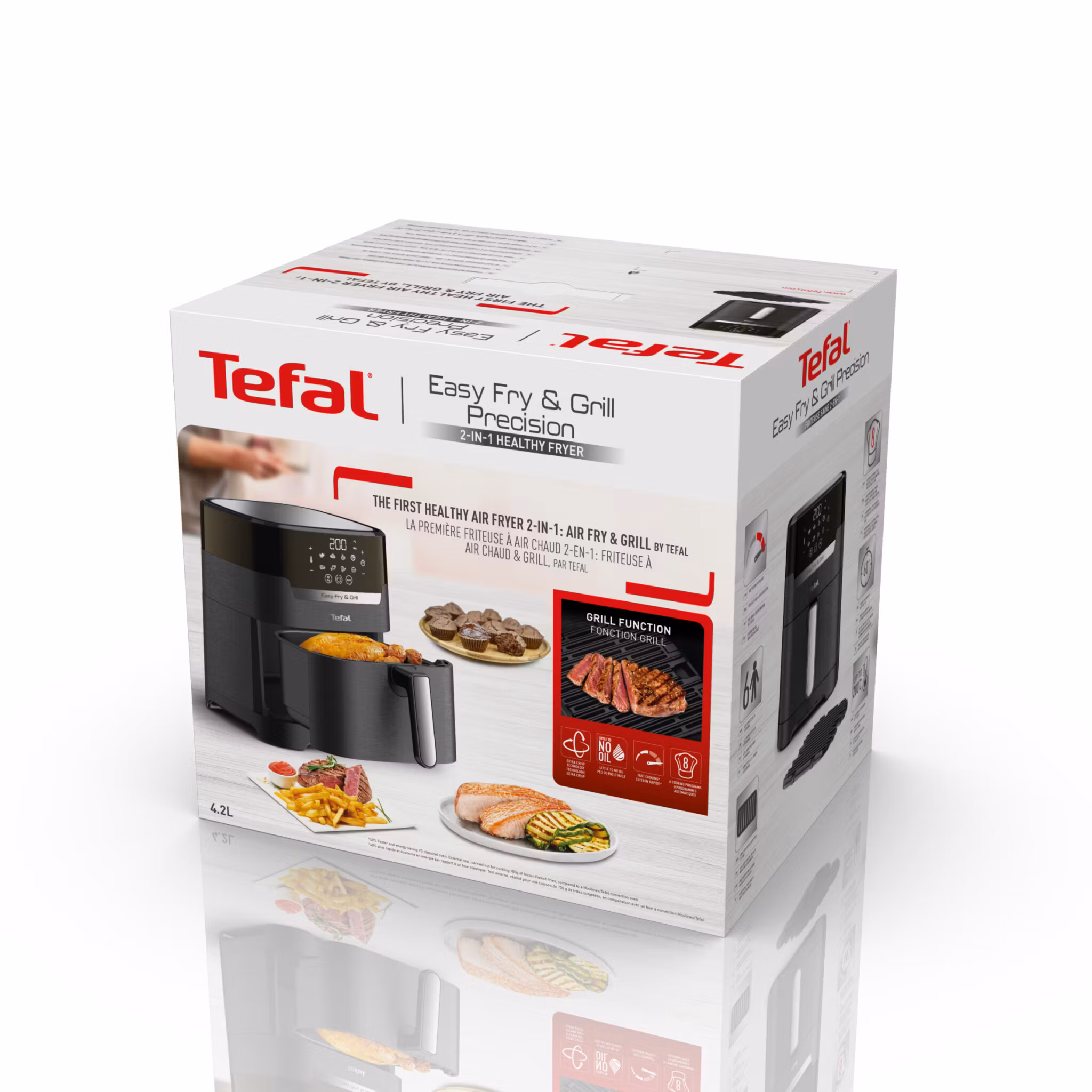 Tefal Easy Fry & Grill EY5058 hetluftsfritös 4,2 L fristående 1550 W svart