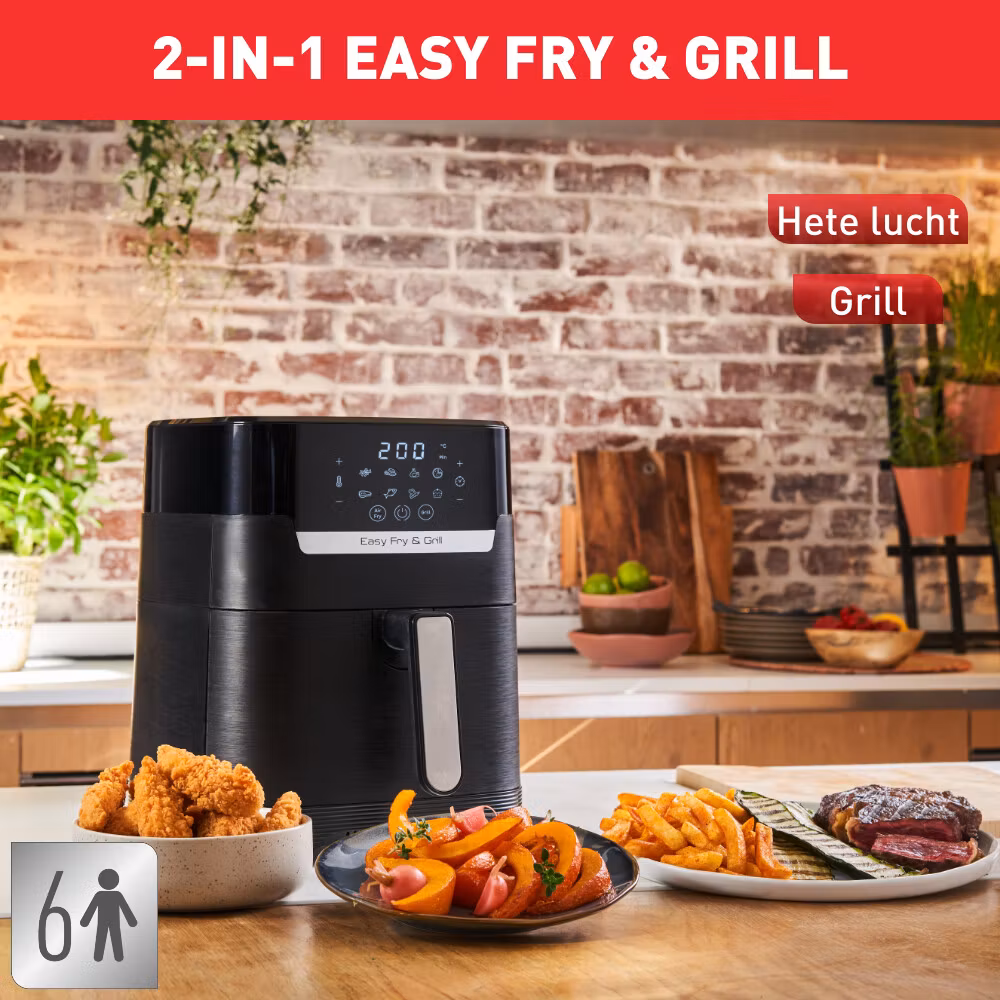 Tefal Easy Fry & Grill EY5058 hetluftsfritös 4,2 L fristående 1550 W svart