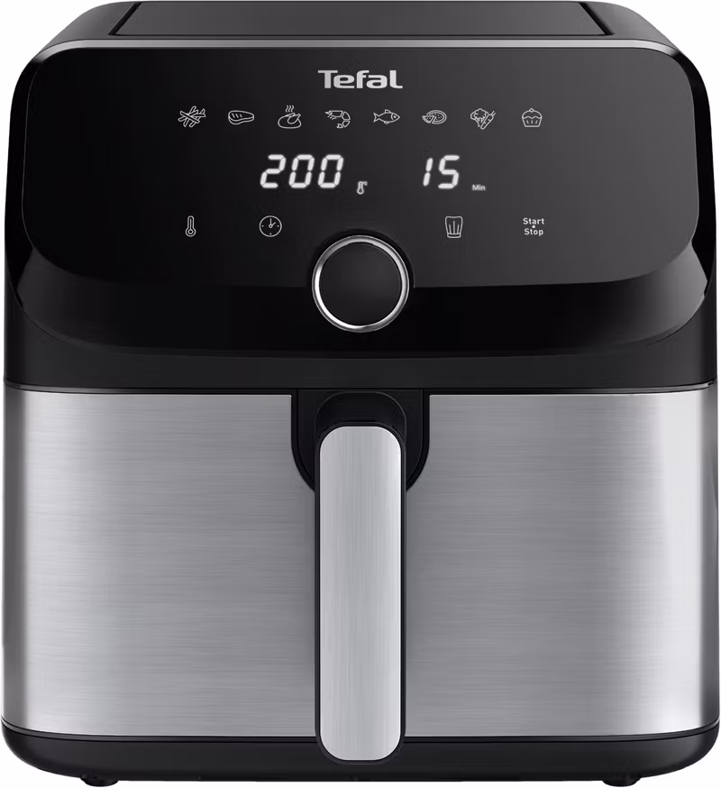 Tefal Easy Fry Mega EY855D10 varmluftsfritös 7,5 L fristående 2020 W svart, rostfritt stål