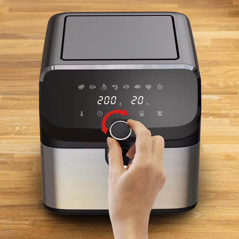 Tefal Easy Fry Mega EY855D10 varmluftsfritös 7,5 L fristående 2020 W svart, rostfritt stål
