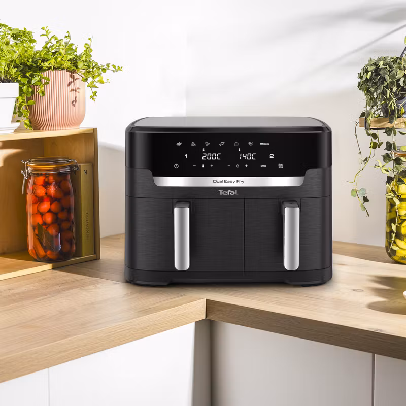 Tefal Easy Fry Dual XXL EY9428E0 fritös dubbel 11 L fristående 2020 W varmluftsfritös svart