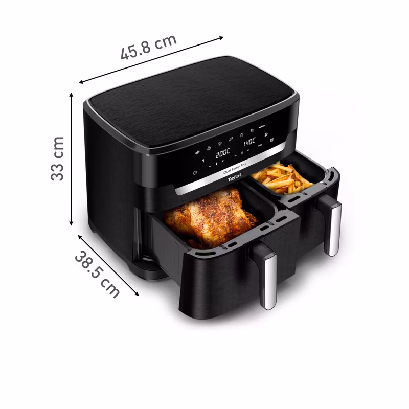 Tefal Easy Fry Dual XXL EY9428E0 fritös dubbel 11 L fristående 2020 W varmluftsfritös svart