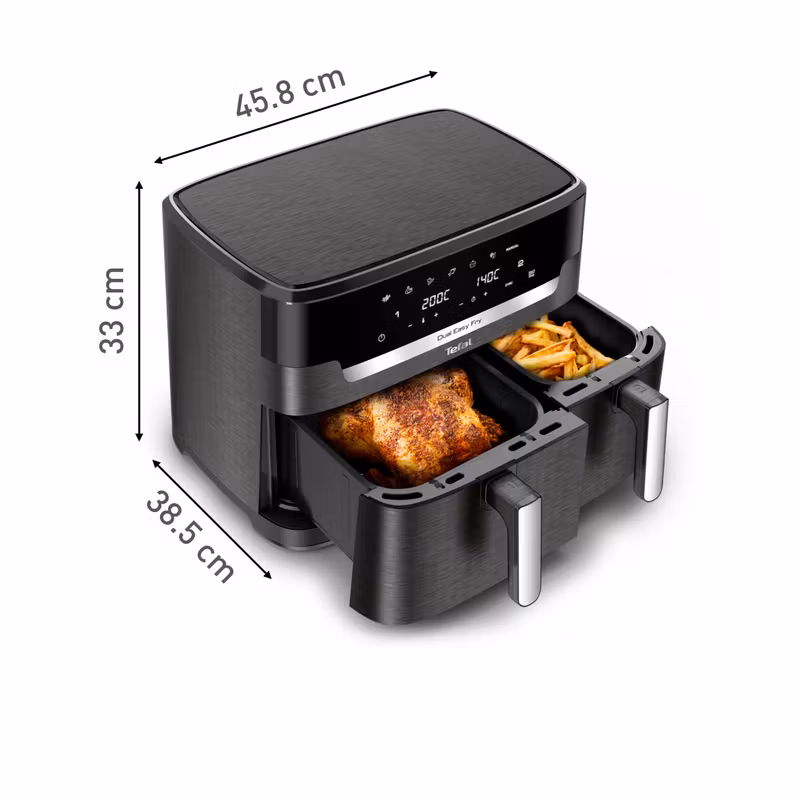 Tefal Easy Fry Dual XXL EY942HE0 varmluftsfritös Dubbel 11 L fristående 2020 W Grå