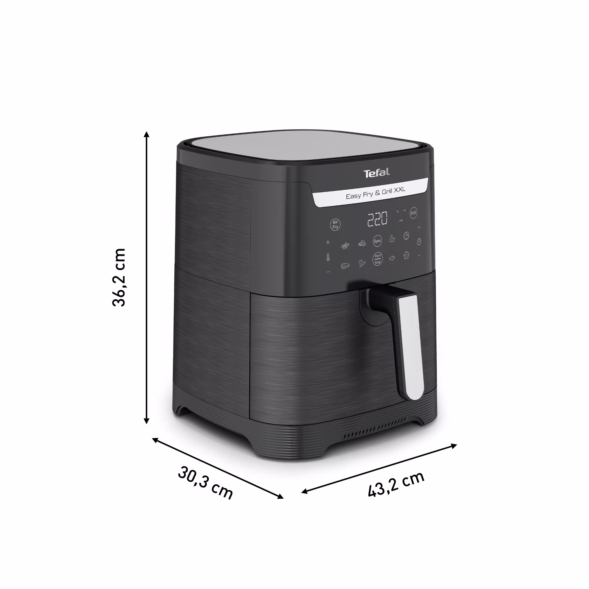 Tefal Easy Fry & Grill EY8018 6,5 L fristående varmluftsfritös svart 1830 W