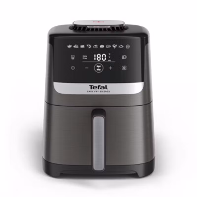Tefal Easy Fry Silence EY551HE0 varmluftsfritös 5 L fristående, svart/grå, rostfritt stål