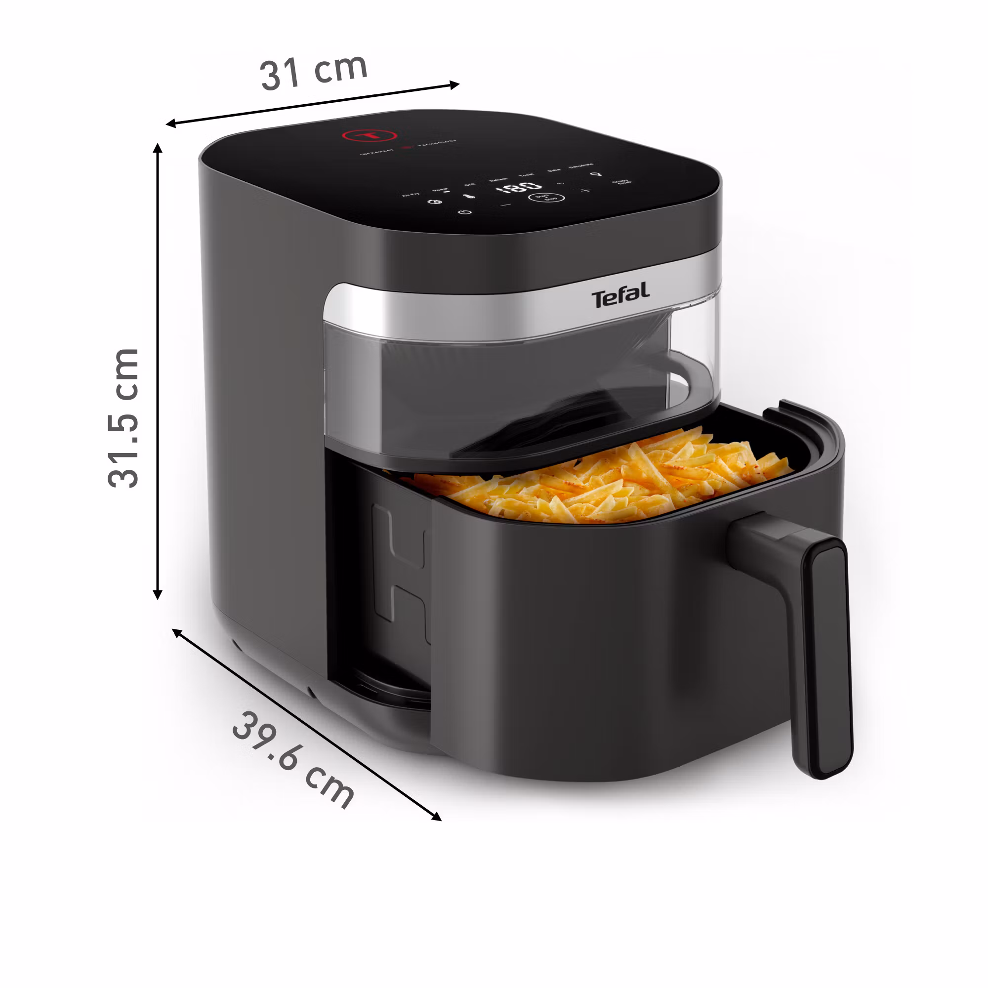 Tefal Easy Fry Infrared EY832HE0 fritös enkel 7 L fristående 2020 W varmluftsfritös mörkgrå