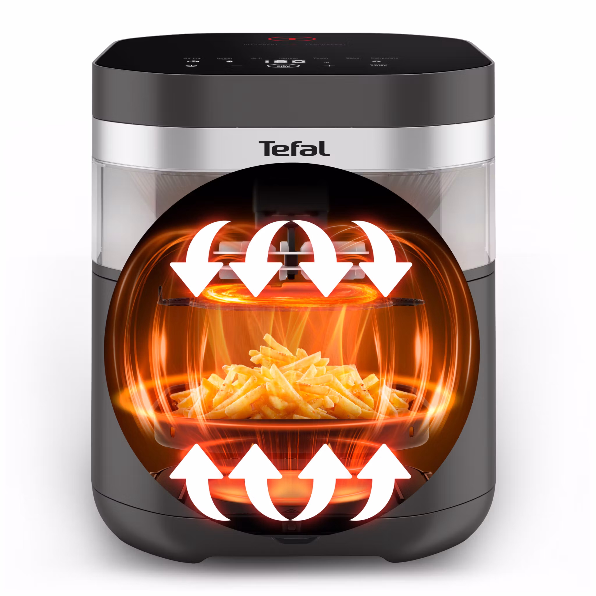 Tefal Easy Fry Infrared EY832HE0 fritös enkel 7 L fristående 2020 W varmluftsfritös mörkgrå