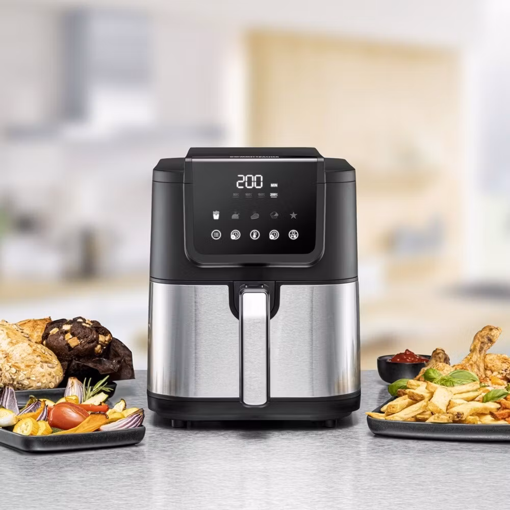 Rommelsbacher varmluftsfritös FRH 1500 XL (svart/rostfritt stål, 1 500 watt)