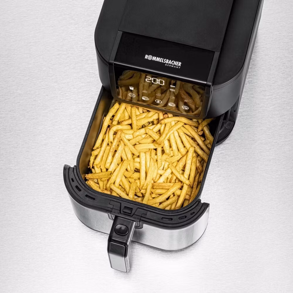 Rommelsbacher varmluftsfritös FRH 1500 XL (svart/rostfritt stål, 1 500 watt)