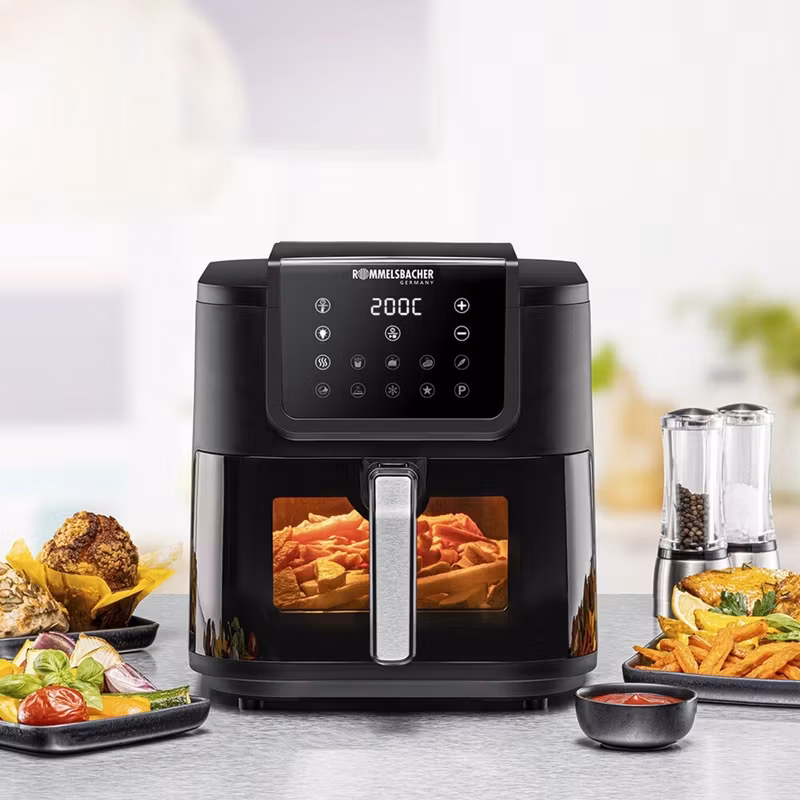 Rommelsbacher varmluftsfritös FRH 1700 XXL (svart, 1,700 watts)