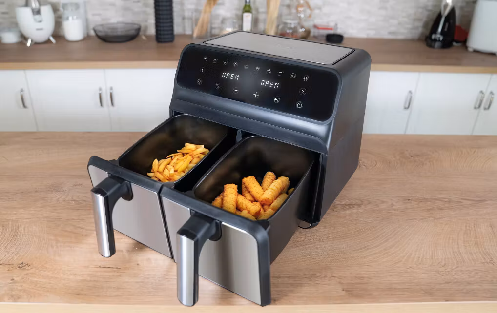 Unold 58685 varmluftsfritös Double 8 L fristående 1700 W svart/grå