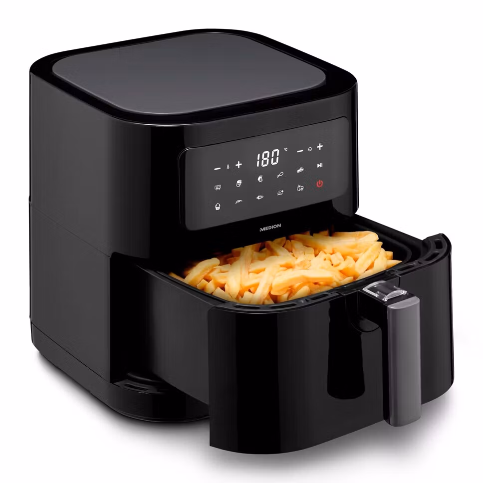 MEDION LIFE E40 XL enkel varmluftsfritös 5,2 L (Svart)
