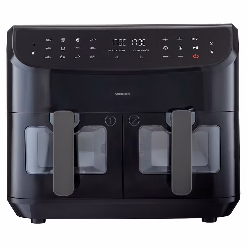 MEDION LIFE P20 Dubbel 8,7 L 2600 W varmluftsfritös Svart