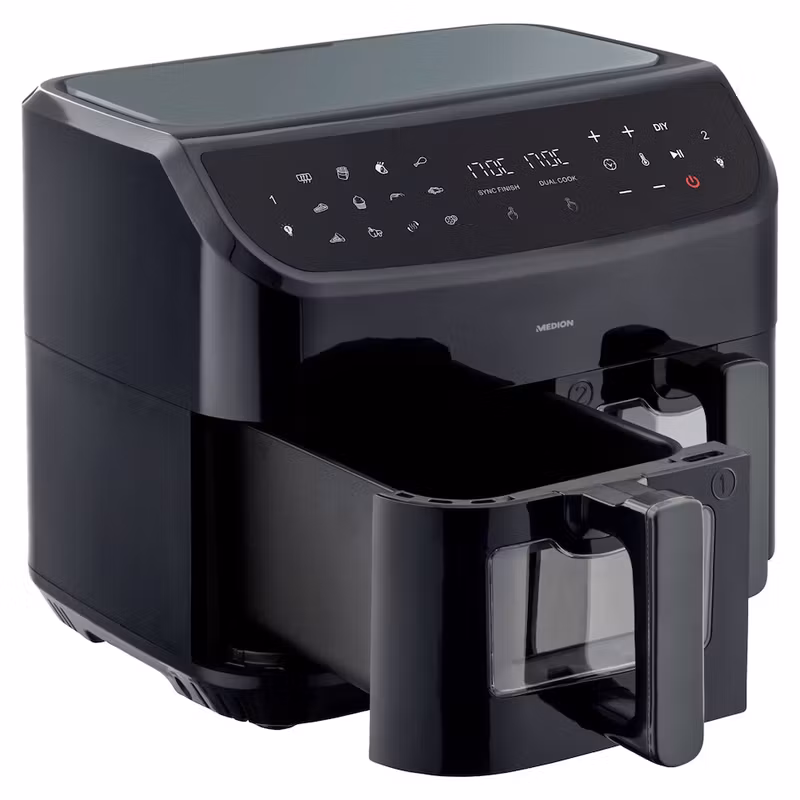 MEDION LIFE P20 Dubbel 8,7 L 2600 W varmluftsfritös Svart