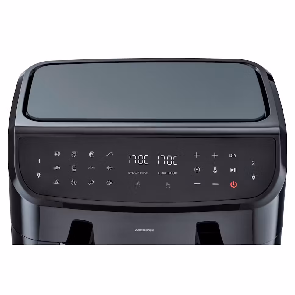 MEDION LIFE P20 Dubbel 8,7 L 2600 W varmluftsfritös Svart