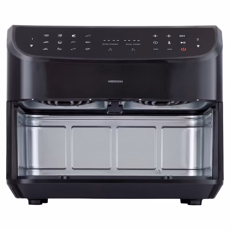 MEDION LIFE P20 Dubbel 8,7 L 2600 W varmluftsfritös Svart