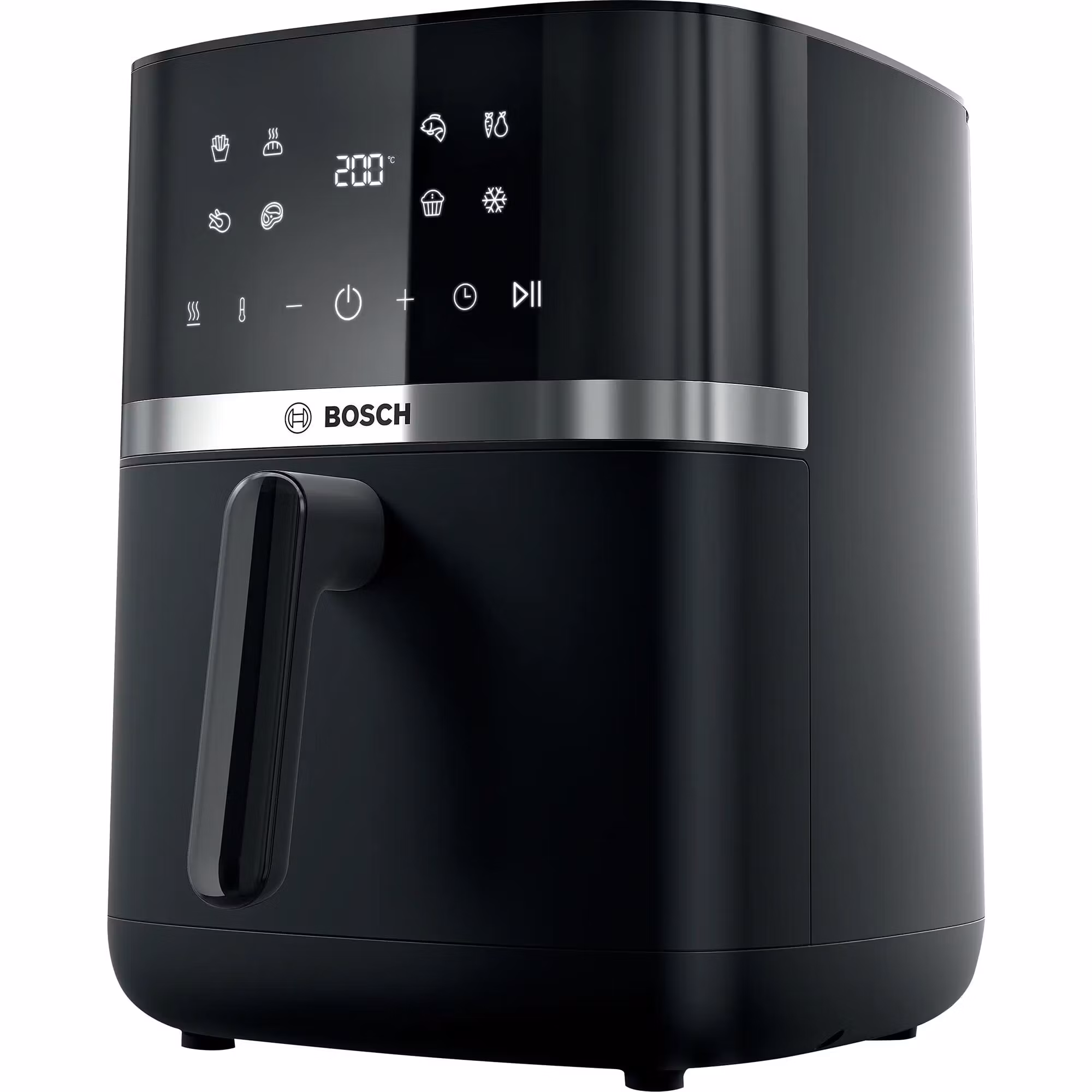 Bosch varmluftsfritös MAF462B0 Serie 4 (svart, 2 050 watt, korg 6,1 liter)