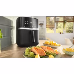Bosch varmluftsfritös MAF462B0 Serie 4 (svart, 2 050 watt, korg 6,1 liter)