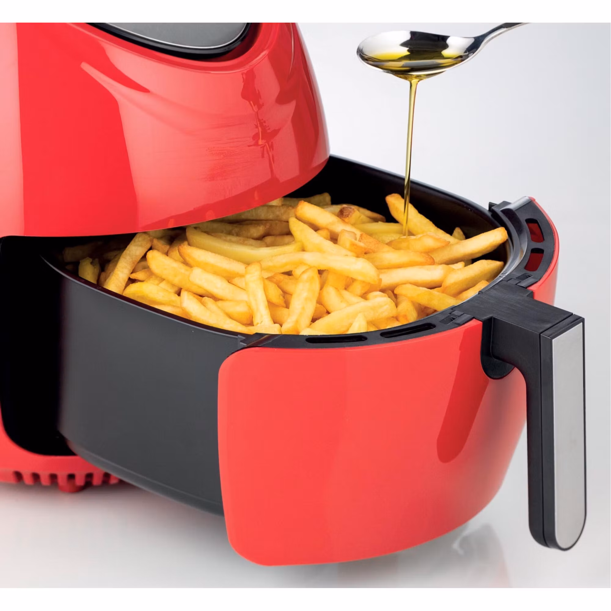 Ariete 4618 Airy Fryer XXL - Air Fryer - Fritera 2,5 kg pommes frites - 7 liter - Matlagning utan olja och fett - 1800 watt - Röd