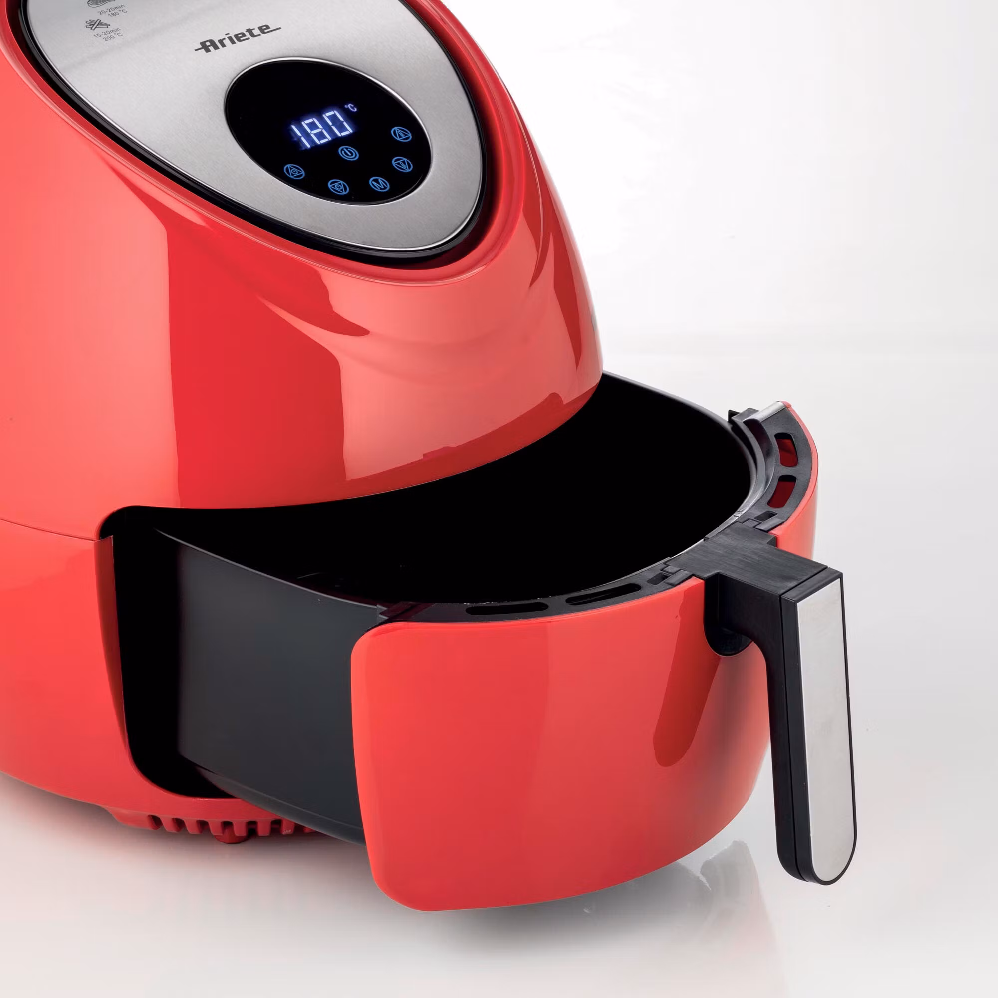 Ariete 4618 Airy Fryer XXL - Air Fryer - Fritera 2,5 kg pommes frites - 7 liter - Matlagning utan olja och fett - 1800 watt - Röd
