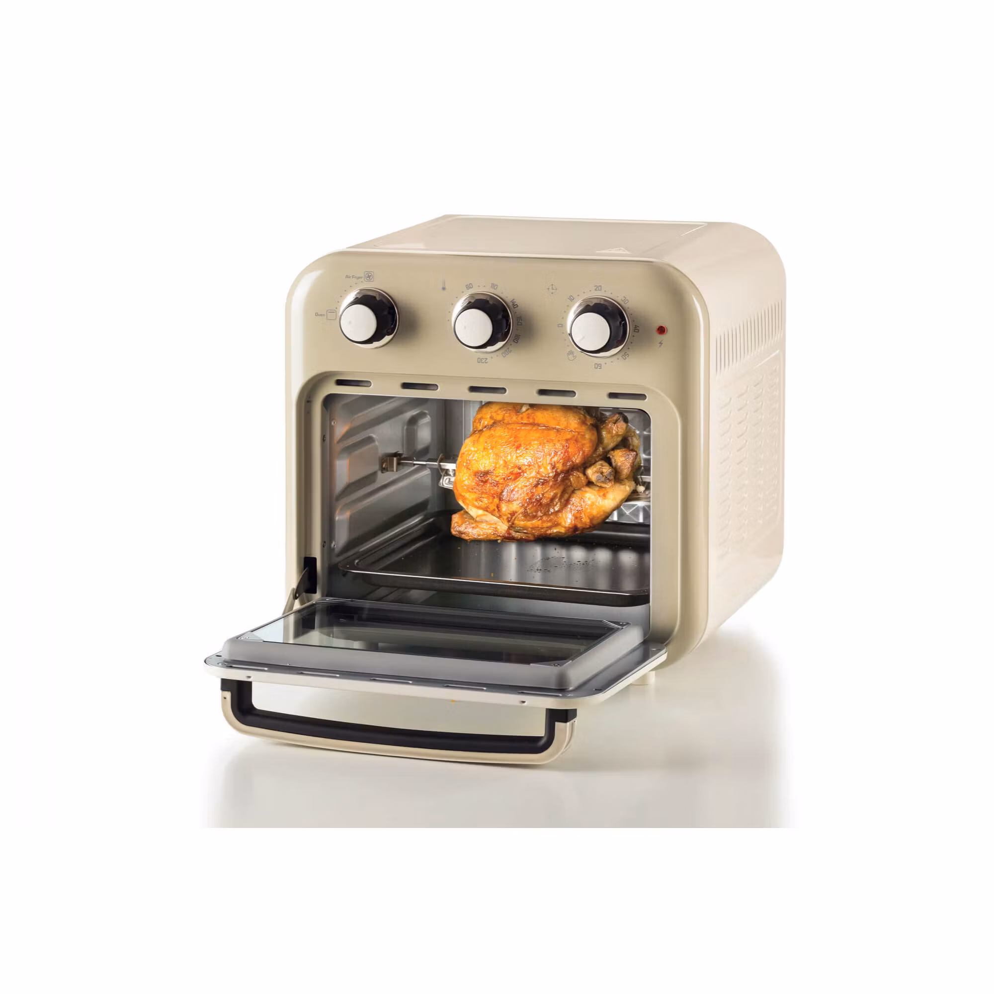 Ariete 4632 Air fryer and oven Vintage, 1400W, 2in1, Kapacitet 16L, Tillbehör ingår, Timer 60 minuter, Dubbelt glas, Beige