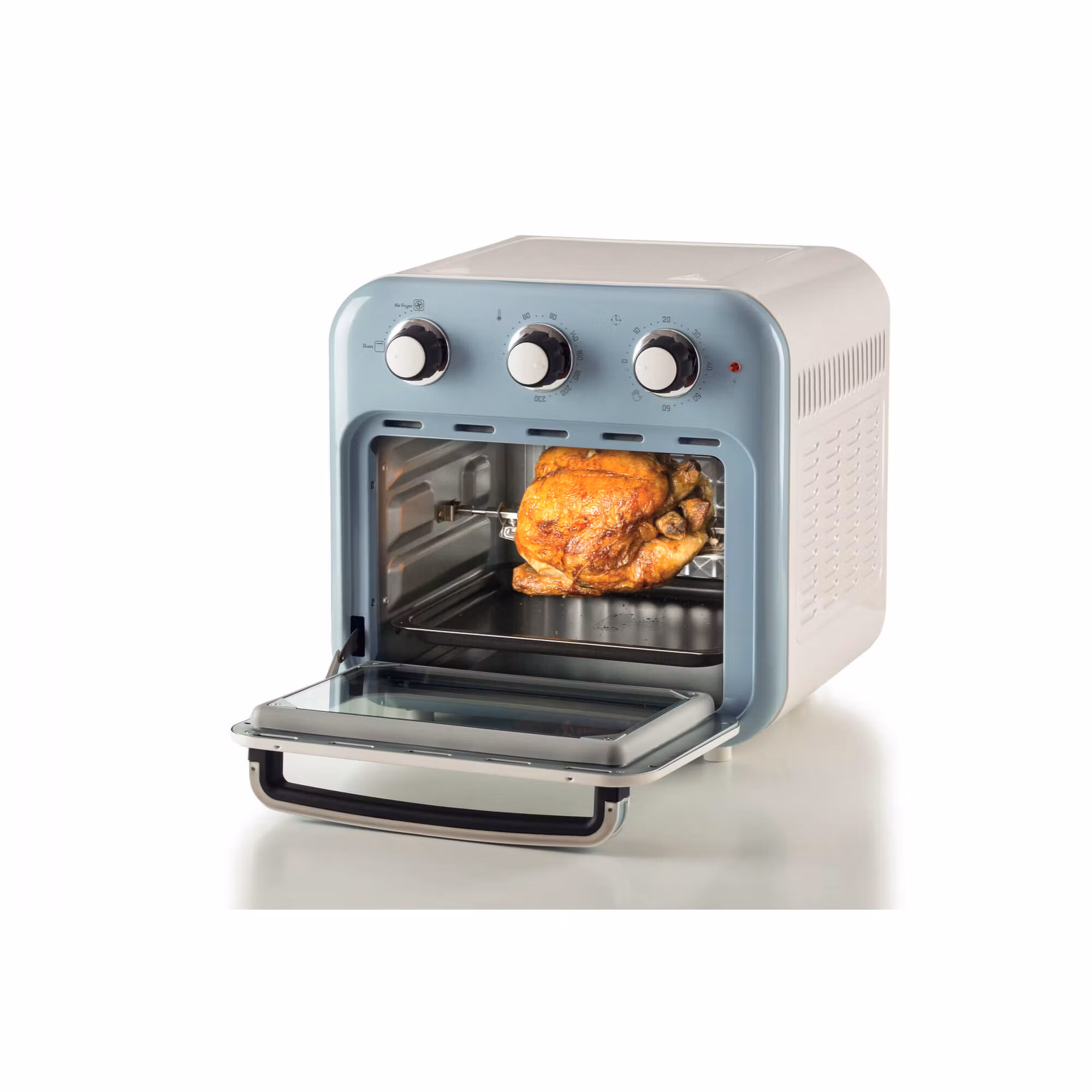 Ariete 4632 Air fryer och ugn Vintage, 1400W, 2in1, kapacitet 16L, tillbehör ingår, timer 60 minuter, dubbelt glas, blå