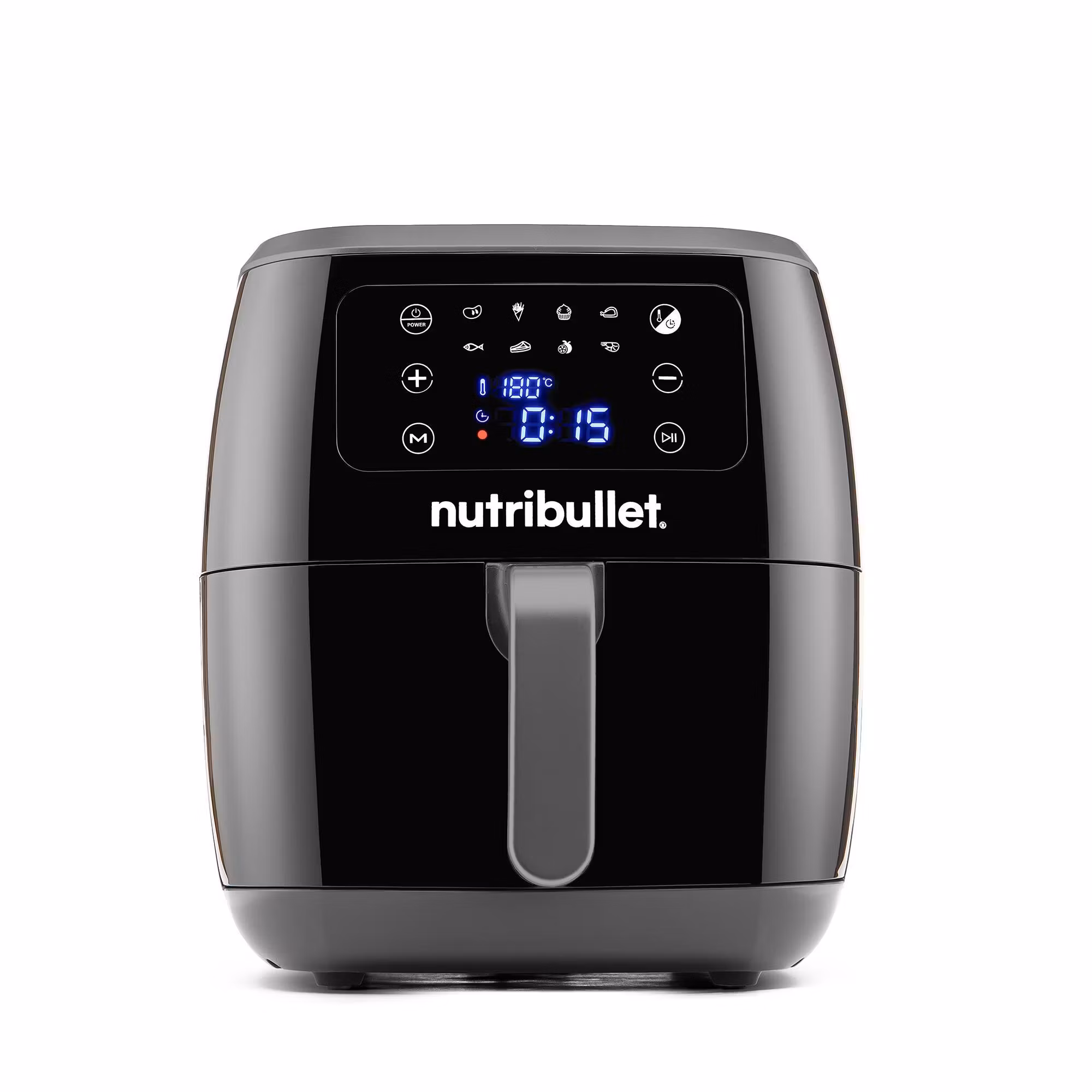 NutriBullet XXL Digital Air Fryer Single 7 L fristående 1800 W varmluftsfritös svart