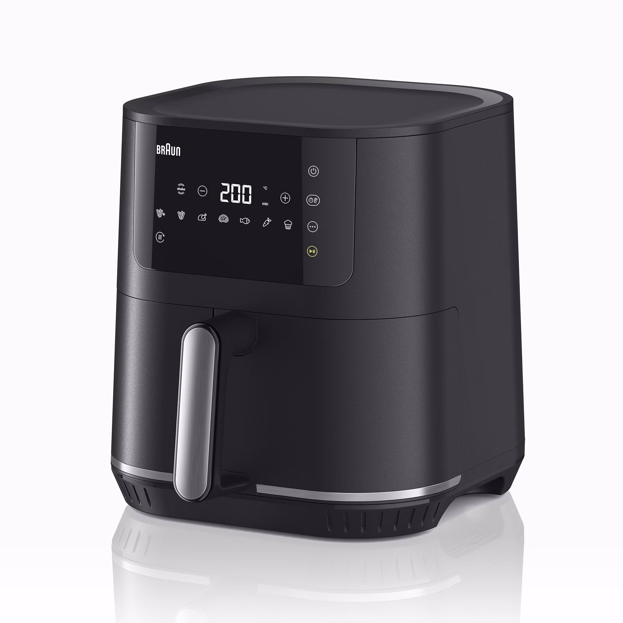 Braun Houshold varmluftsfritös MultiFry 5, HF 5034I (svart, 1,700 watts, korg 6.0 liters)