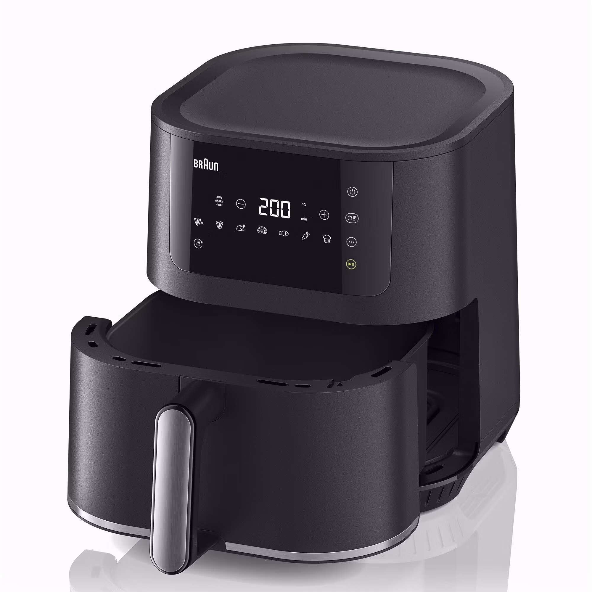 Braun Houshold varmluftsfritös MultiFry 5, HF 5034I (svart, 1,700 watts, korg 6.0 liters)