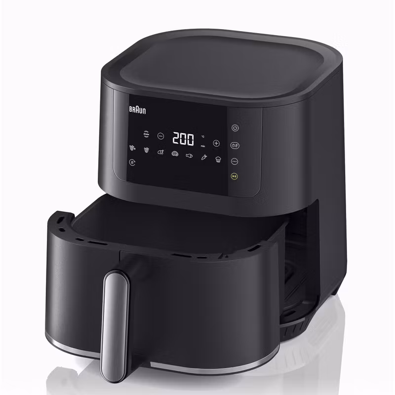 Braun Houshold varmluftsfritös MultiFry 5, HF 5034I (svart, 1,700 watts, korg 6.0 liters)