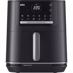 Braun Houshold 2-i-1 varmluftsfritös MultiFry 5, HF 5054I (svart, 2 000 watt, korg 6,0 liter)
