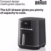 Braun Houshold 2-i-1 varmluftsfritös MultiFry 5, HF 5054I (svart, 2 000 watt, korg 6,0 liter)