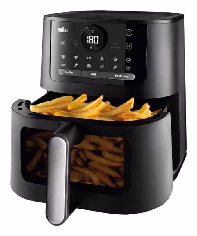 Braun HF 5075 Enkel fristående 2000 W varmluftsfritös svart, grå