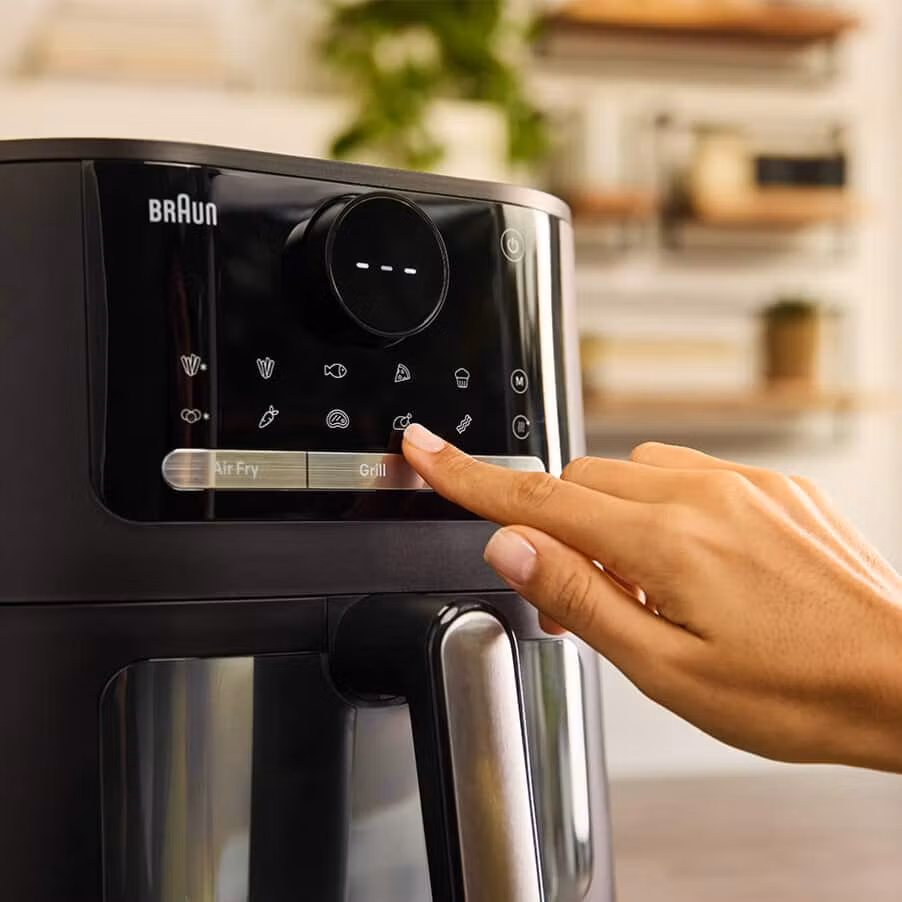Braun HF 5075 Enkel fristående 2000 W varmluftsfritös svart, grå