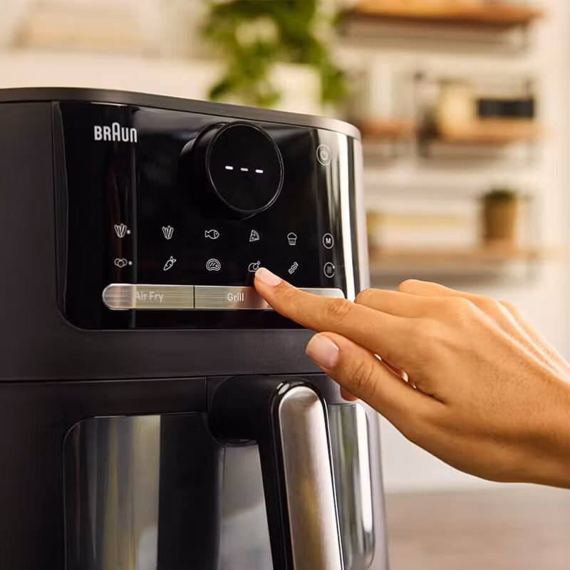 Braun HF 5075 Enkel fristående 2000 W varmluftsfritös svart, grå