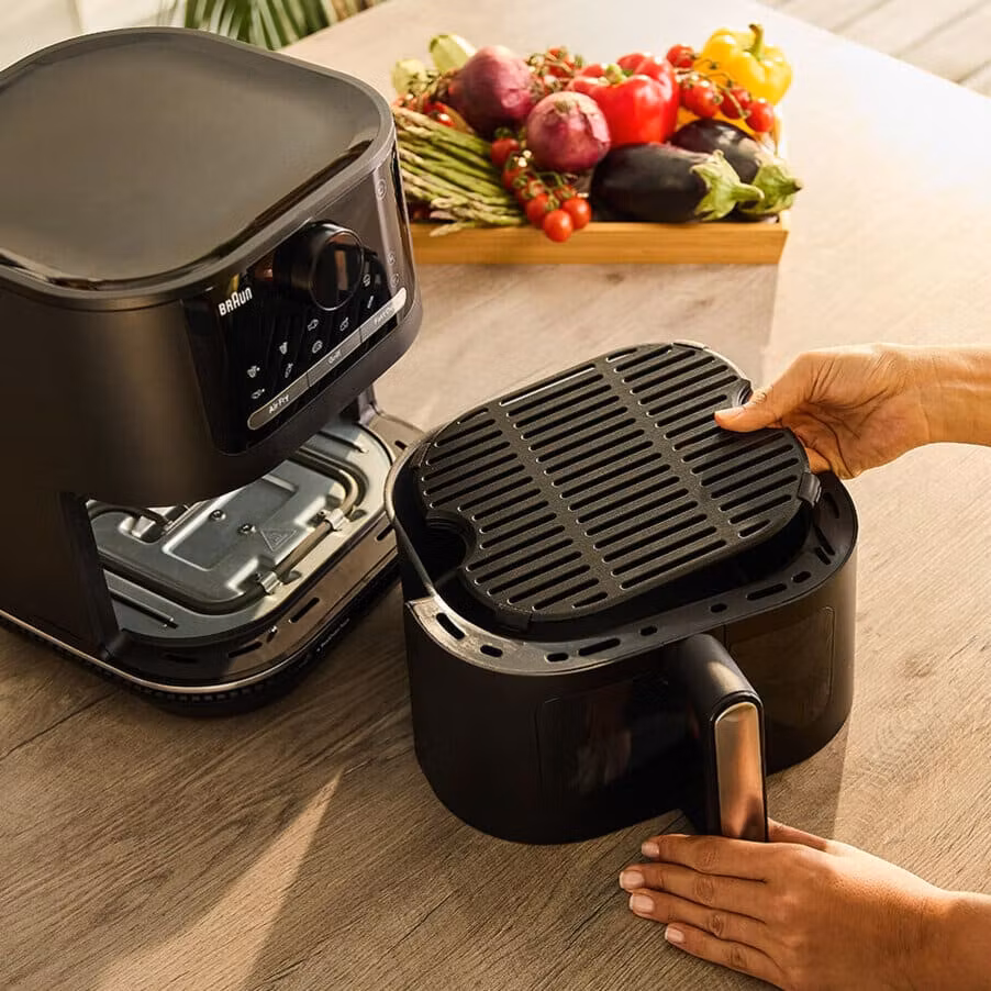 Braun HF 5075 Enkel fristående 2000 W varmluftsfritös svart, grå