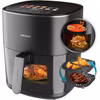 Cecotec Cecofry&Grill Duoheat 6500 svart airfryer, 2 200 watt, 6,5 liters korg, med insynsfönster och dubbelt värmeelement