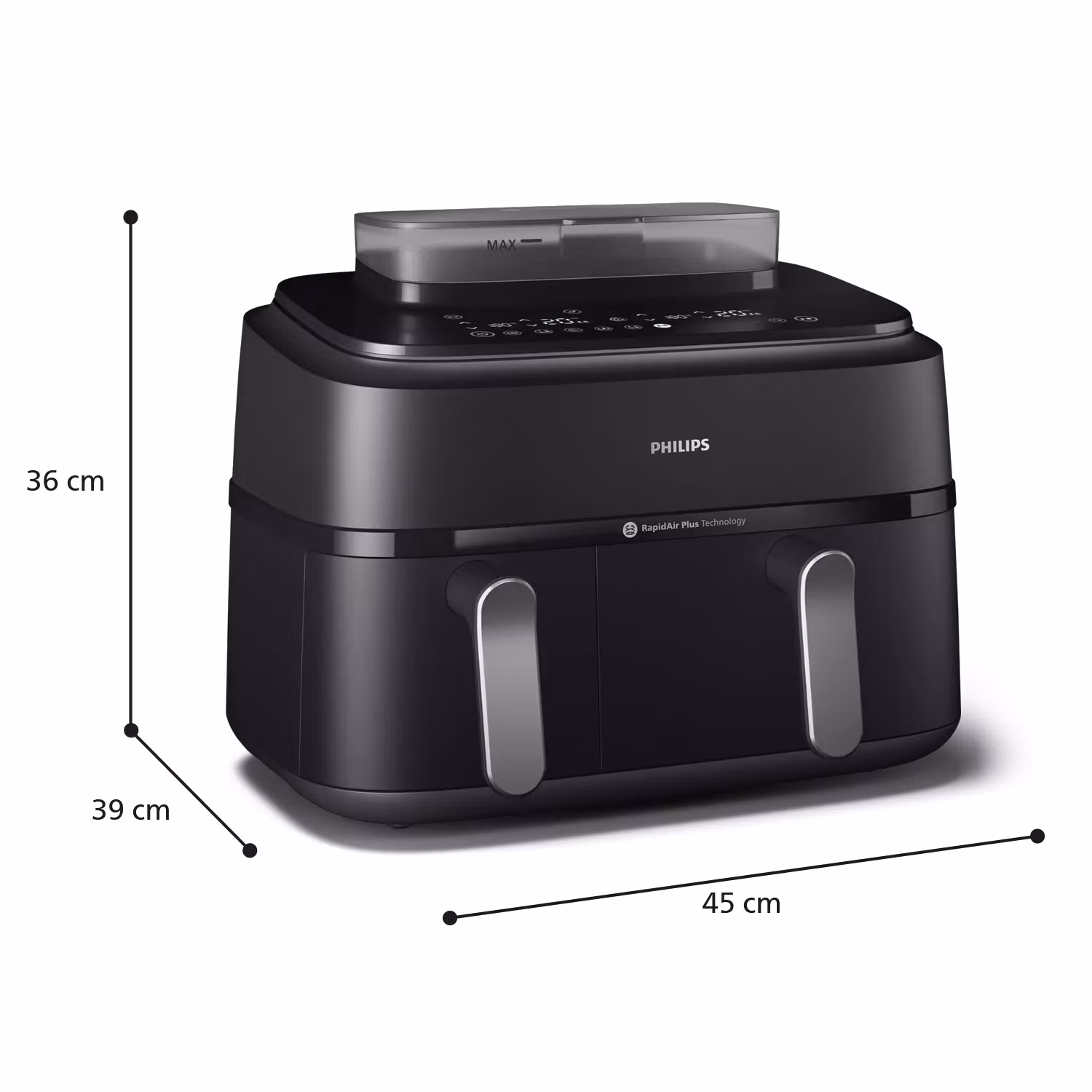 Philips 5000 series NA550/00 varmluftsfritös dubbel 9 L fristående 2750 W svart